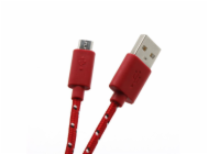 Sbox USB A - Micro USB kabel - 1M, červený