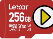 Lexar microSDXC Class 10 256 GB LMSPLAY256G-BNNNG Lexar paměťová karta 256GB PLAY microSDXC UHS-I cards, čtení 150MB/s C10 A1 V30 U3